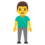 Man Standing emoji, Google design
