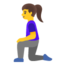 Woman Kneeling emoji, Google design