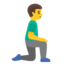 Download Man Kneeling Facing Right emoji, Google style