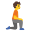 Download Person Kneeling Facing Right emoji, Google style