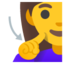 Download Deaf Woman emoji, Google style