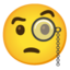 Download Face with Monocle emoji, Google style