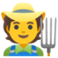 Download Farmer emoji, Google style