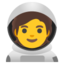 Astronaut emoji, Google design