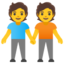 People Holding Hands emoji, Google design