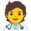 Health Worker emoji, Google design