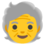 Download Older Person emoji, Google style