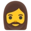 Woman Beard emoji on Android