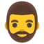 Man Beard emoji on Android