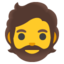 Download Person: Beard emoji, Google style