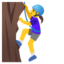 Woman Climbing emoji, Google design