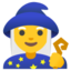 Download Woman Mage emoji, Google style