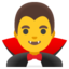 Download Man Vampire emoji, Google style