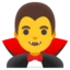 Man Vampire emoji, Google design