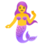 Mermaid emoji, Google design