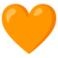Download Orange Heart emoji, Google style