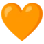 Orange Heart emoji, Google design