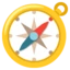 Compass emoji, Google design