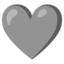 Download Grey Heart emoji, Google style