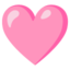 Pink Heart emoji, Google design