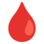 Drop Of Blood emoji, Google design