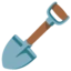 Shovel emoji, Google design