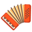 Accordion emoji, Google design
