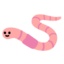 Worm emoji, Google design
