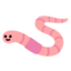 Worm emoji on Android