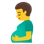 Pregnant Man emoji, Google design
