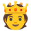 Download Person with Crown emoji, Google style
