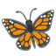 Download Monarch Butterfly emoji, Google style
