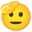 Download Saluting Face emoji, Google style