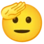 Saluting Face emoji, Google design