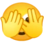 Face With Peeking Eye emoji, Google design
