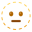 Dotted Line Face emoji, Google design
