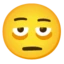 Face With Bags Under Eyes emoji, Google design