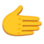 Rightwards Hand emoji, Google design