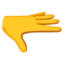 Palm Down Hand emoji on Android