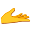 Palm Up Hand emoji, Google design