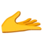 Palm Up Hand emoji on Android