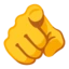 Index Pointing at the Viewer emoji on Android