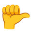 Download Rightwards Thumb Sign emoji, Google style