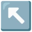 Up-left Arrow emoji, Google design