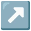 Up-right Arrow emoji, Google design