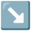 Download Down-right Arrow emoji, Google style