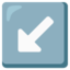 Download Down-left Arrow emoji, Google style