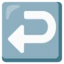 Right Arrow Curving Left emoji, Google design