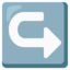 Download Left Arrow Curving Right emoji, Google style