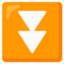 Fast Down Button emoji, Google design